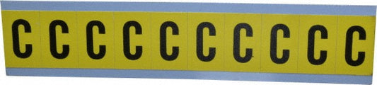 Stranco Incorporated SB4-C Number & Letter Label "C", Rectangle, 0.875" Wide