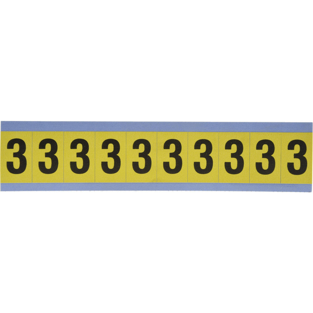 Stranco Incorporated SB4-3 Number & Letter Label "3", Rectangle, 0.875" Wide
