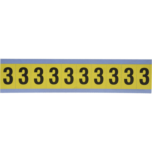 Stranco Incorporated SB4-3 Number & Letter Label "3", Rectangle, 0.875" Wide