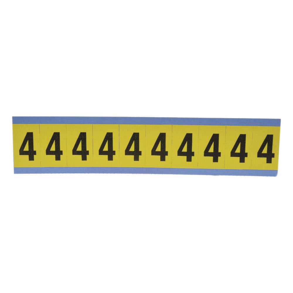 Stranco Incorporated SB4-4 Number & Letter Label "4", Rectangle, 0.875" Wide