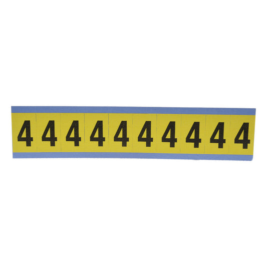 Stranco Incorporated SB4-4 Number & Letter Label "4", Rectangle, 0.875" Wide