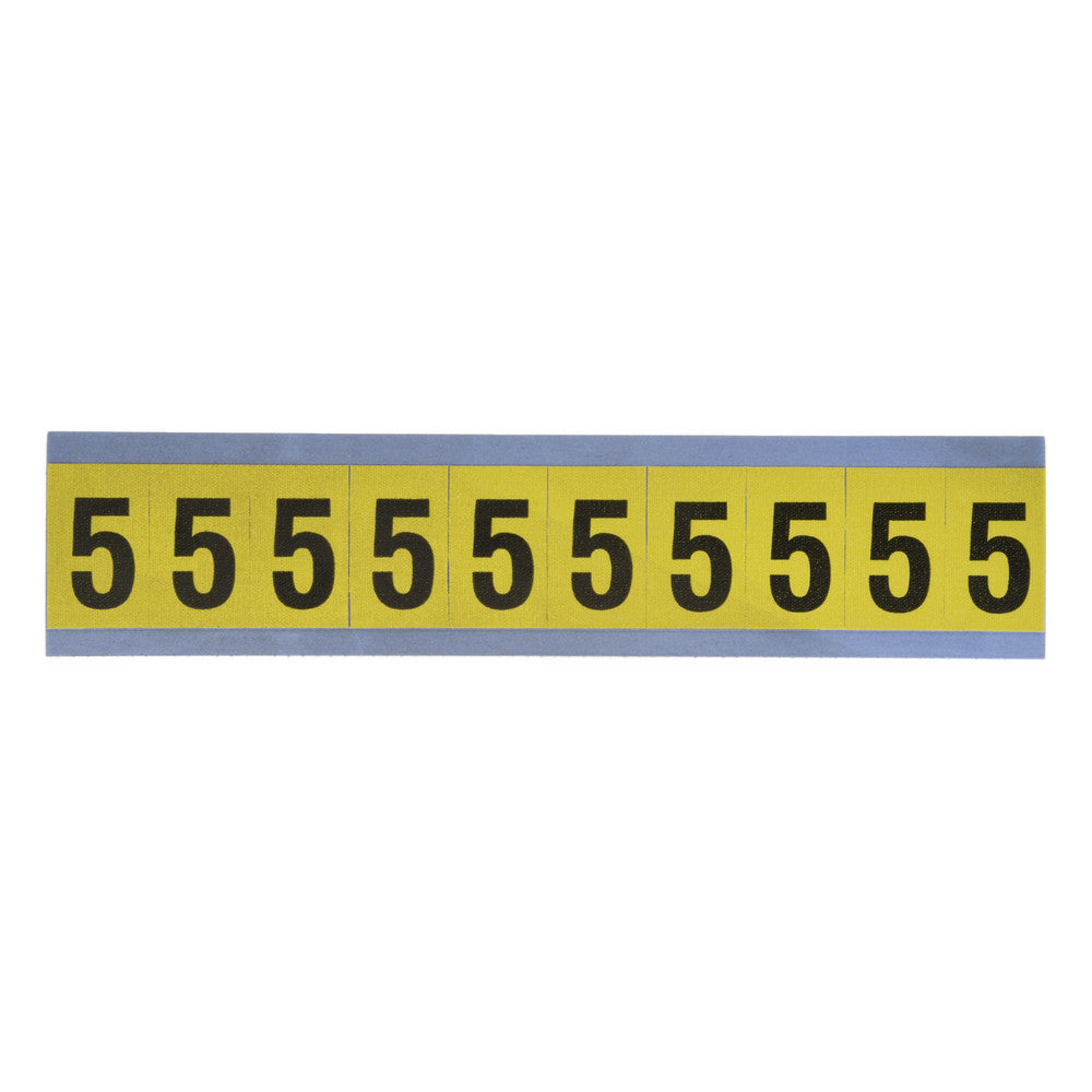 Stranco Incorporated SB4-5 Number & Letter Label "5", Rectangle, 0.875" Wide