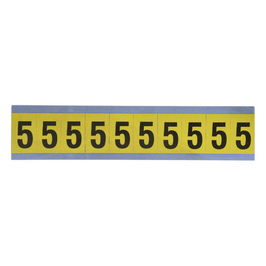 Stranco Incorporated SB4-5 Number & Letter Label "5", Rectangle, 0.875" Wide