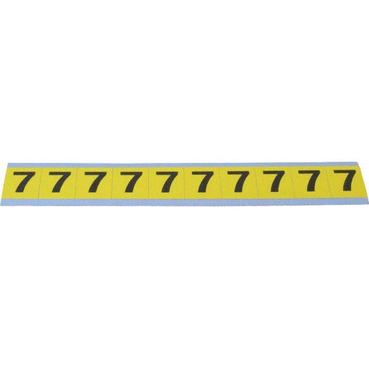 Stranco Incorporated SB4-7 Number & Letter Label "7", Rectangle, 0.875" Wide