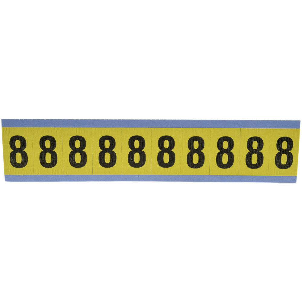 Stranco Incorporated SB4-8 Number & Letter Label "8", Rectangle, 0.875" Wide