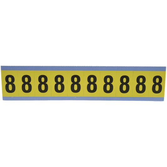 Stranco Incorporated SB4-8 Number & Letter Label "8", Rectangle, 0.875" Wide