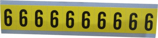 Stranco Incorporated SB4-9 Number & Letter Label "9", Rectangle, 0.875" Wide