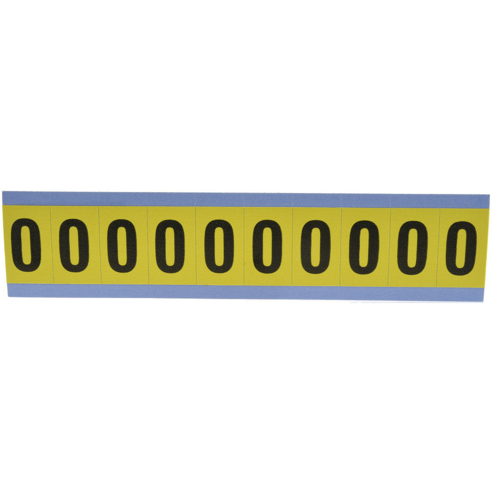 Stranco Incorporated SB4-0 Number & Letter Label "0", Rectangle, 0.875" Wide