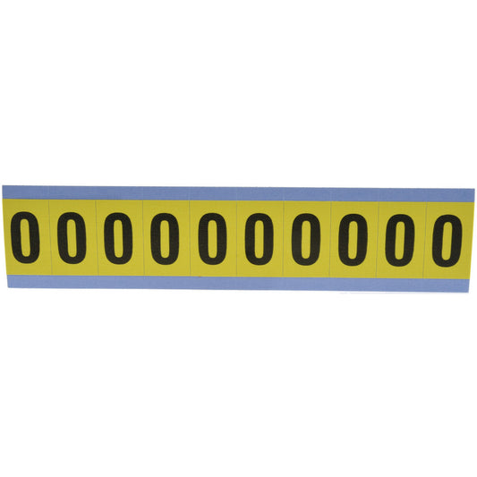 Stranco Incorporated SB4-0 Number & Letter Label "0", Rectangle, 0.875" Wide