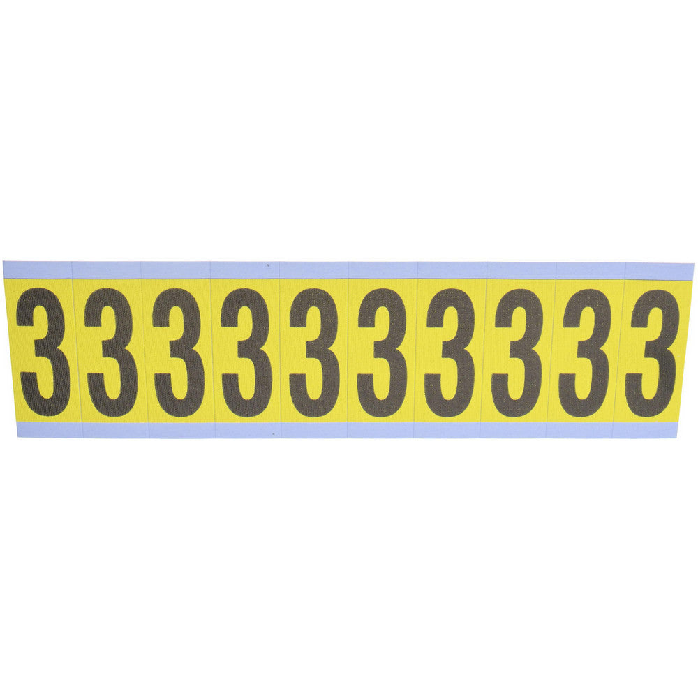 Stranco Incorporated SB5-3 Number & Letter Label "3", Rectangle, 1" Wide