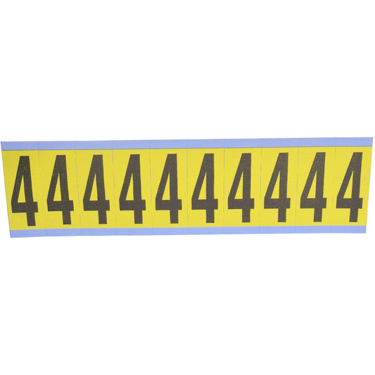 Stranco Incorporated SB5-4 Number & Letter Label "4", Rectangle, 1" Wide