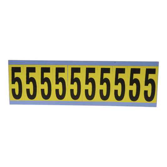 Stranco Incorporated SB5-5 Number & Letter Label "5", Rectangle, 1" Wide