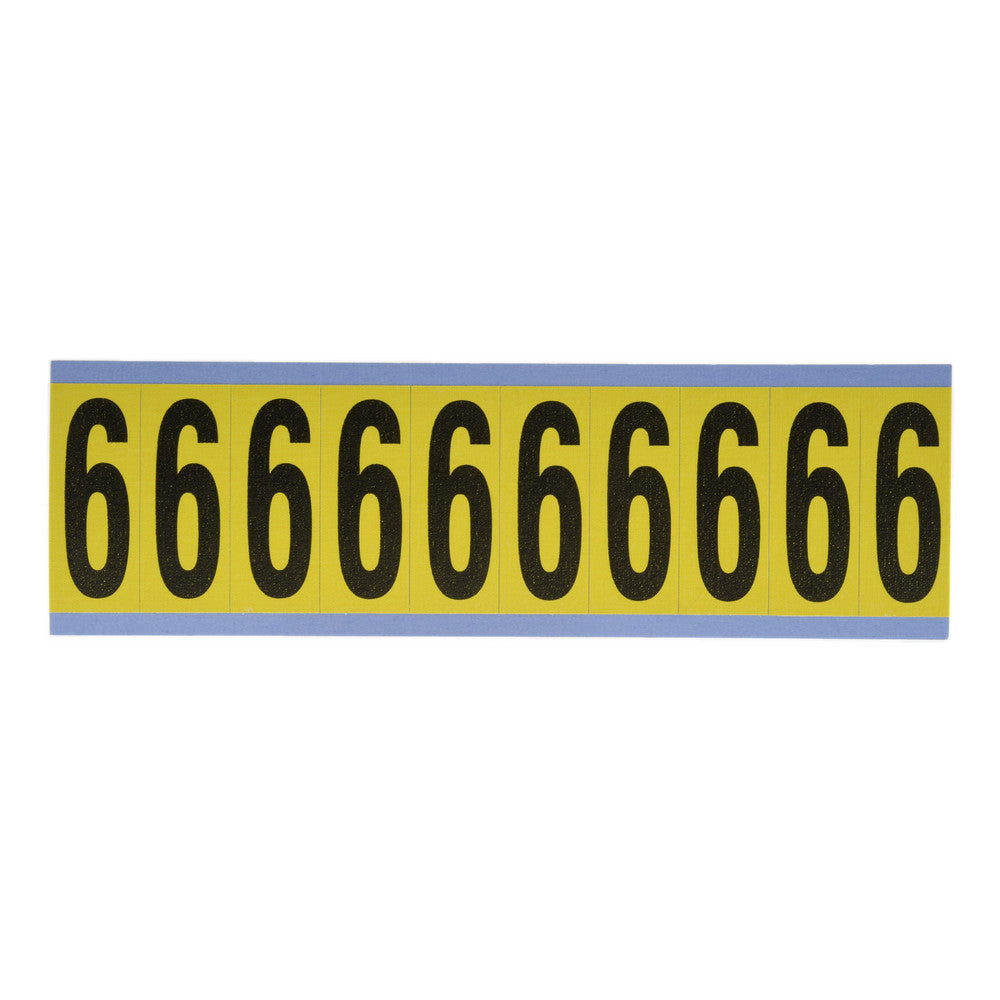 Stranco Incorporated SB5-6 Number & Letter Label "6", Rectangle, 1" Wide