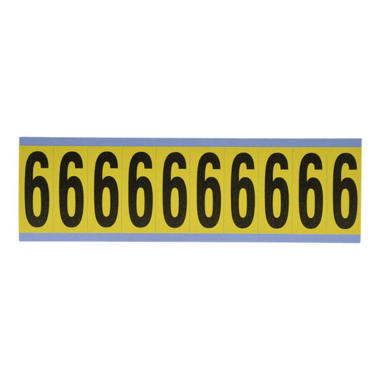 Stranco Incorporated SB5-6 Number & Letter Label "6", Rectangle, 1" Wide