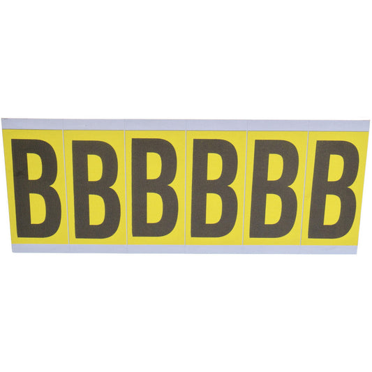 Stranco Incorporated SB6-B Number & Letter Label "B", Rectangle, 1.5" Wide
