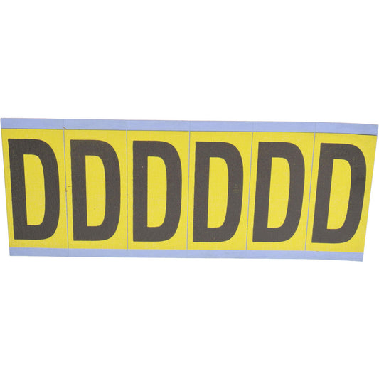 Stranco Incorporated SB6-D Number & Letter Label "D", Rectangle, 1.5" Wide