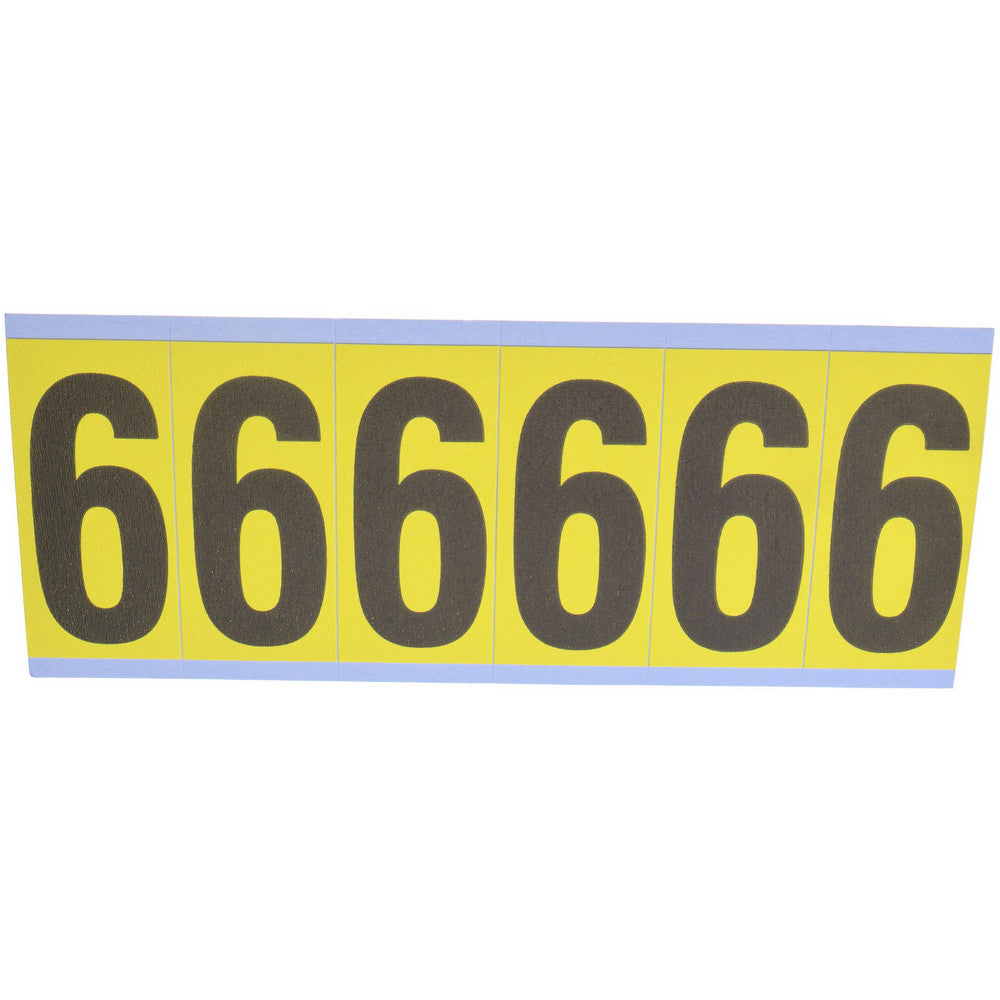 Stranco Incorporated SB6-6 Number & Letter Label "6", Rectangle, 1.5" Wide