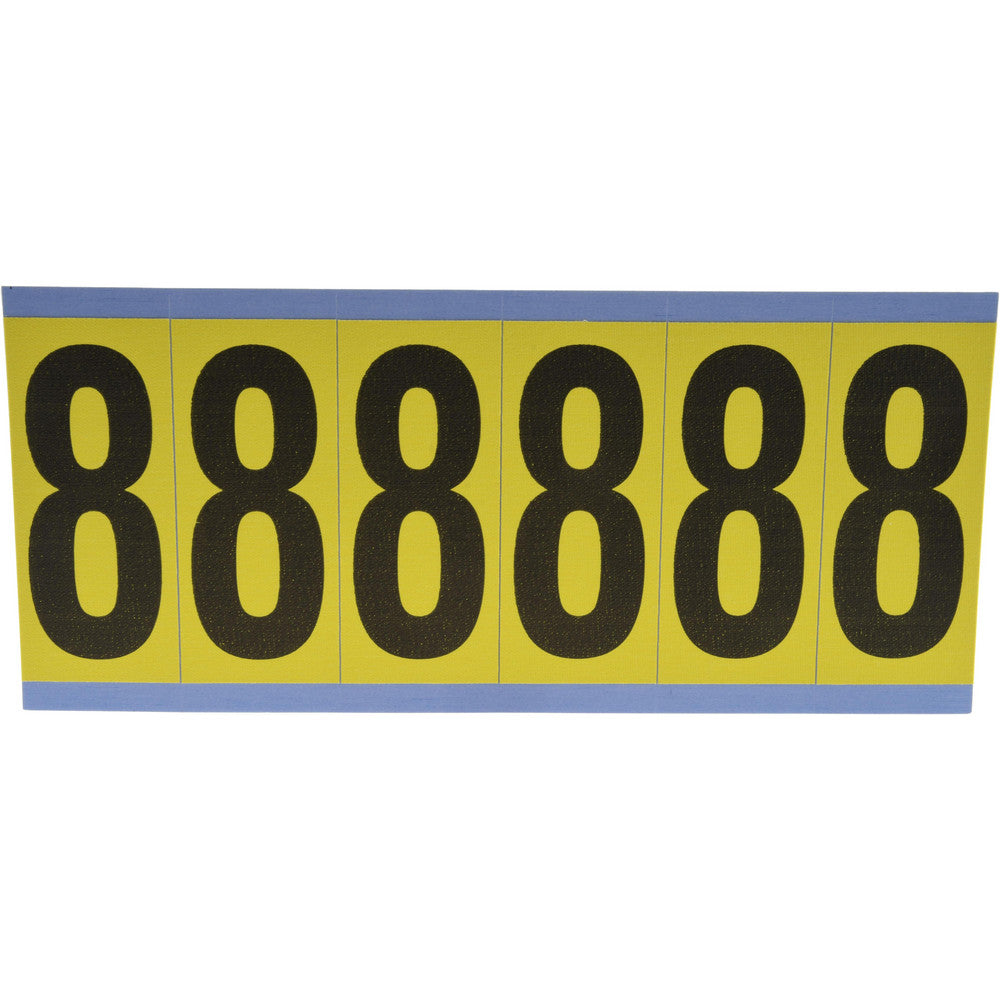 Stranco Incorporated SB6-8 Number & Letter Label "8", Rectangle, 1.5" Wide