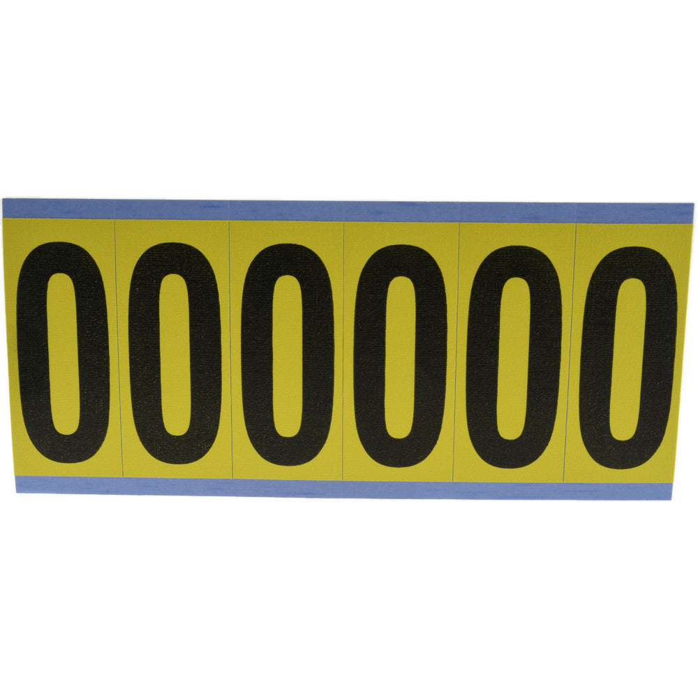 Stranco Incorporated SB6-0 Number & Letter Label "0", Rectangle, 1.5" Wide