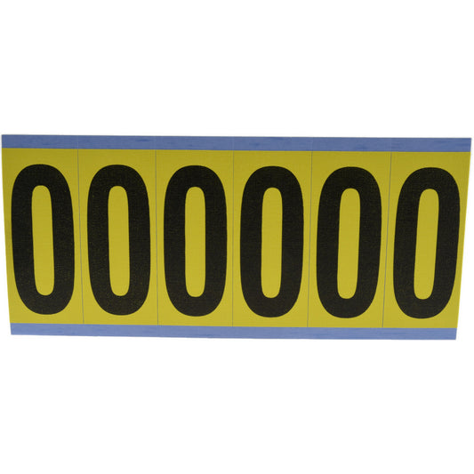 Stranco Incorporated SB6-0 Number & Letter Label "0", Rectangle, 1.5" Wide