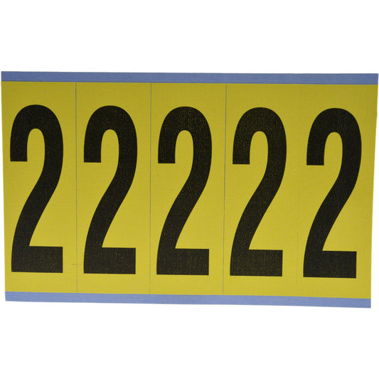 Stranco Incorporated SB7-2 Number & Letter Label "2", Rectangle, 1.75" Wide, 5" High