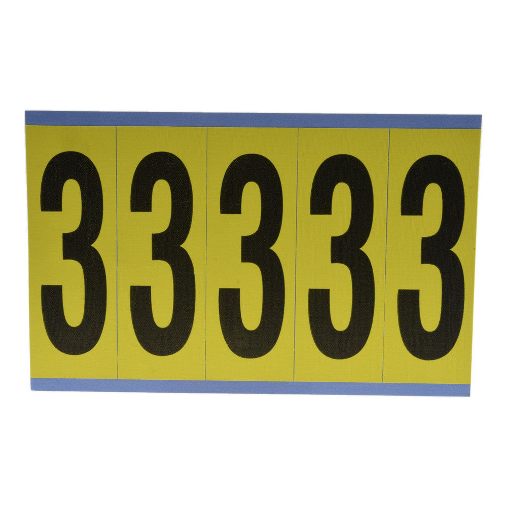 Stranco Incorporated SB7-3 Number & Letter Label "3", Rectangle, 1.75" Wide, 5" High