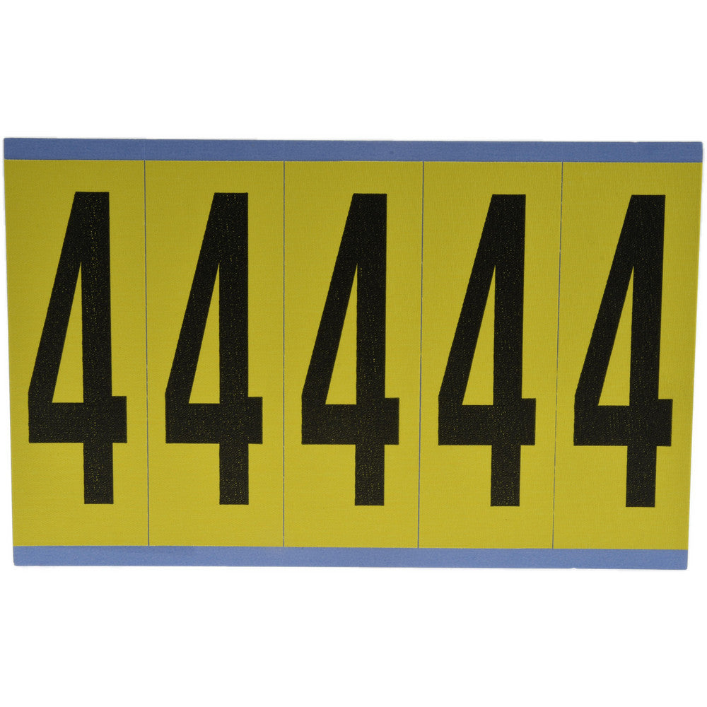 Stranco Incorporated SB7-4 Number & Letter Label "4", Rectangle, 1.75" Wide, 5" High