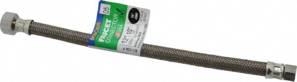 Brass Craft B1-12A F 3/8" Compression Inlet, 1/2" FIP Outlet, Brass Flexible Connector