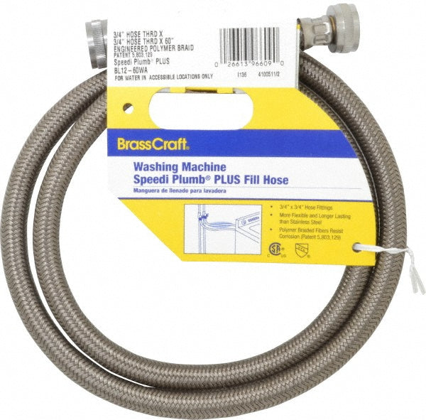Brass Craft BL12-60WA P 3/4" Hose Bibb Inlet, 3/4" Hose Bibb Outlet, Brass Flexible Connector