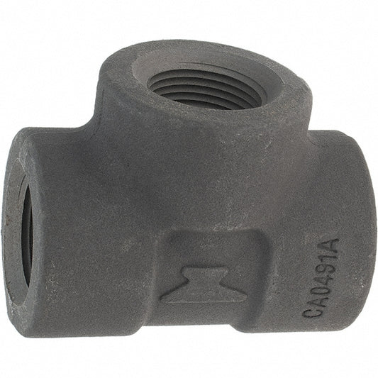 Anvil 0361120009 Black Tee 1", Threaded