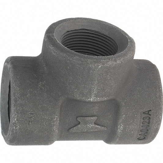 Anvil 0361120207 Black Tee 1-1/4", Threaded