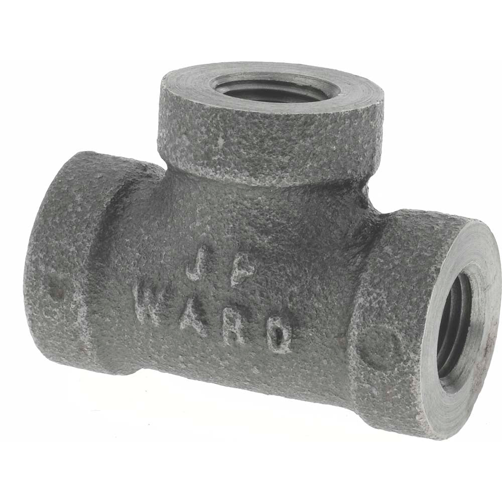 Anvil 0310029202 Black Tee 1/8", Threaded