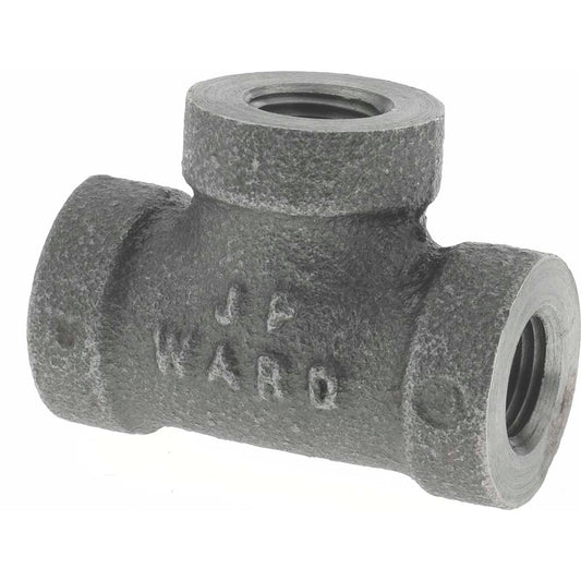 Anvil 0310029202 Black Tee 1/8", Threaded