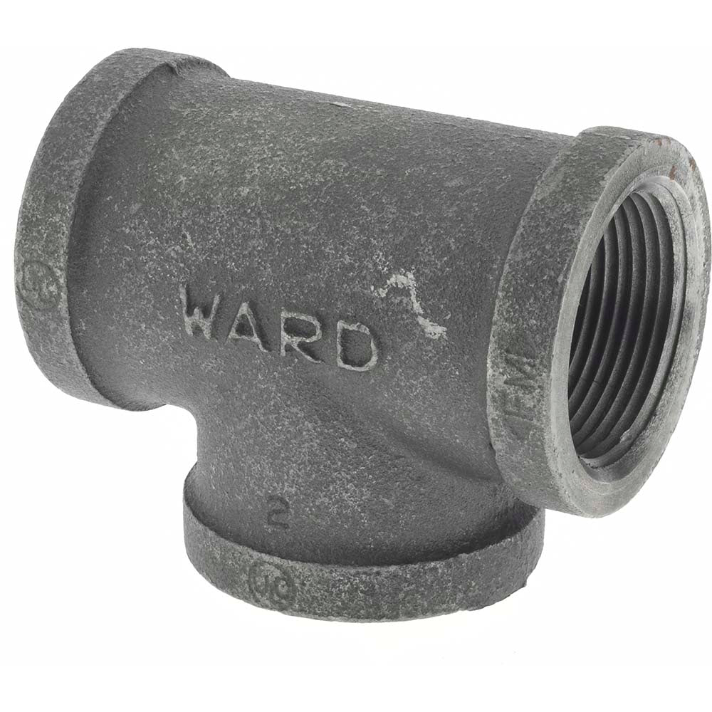 Value Collection B130 32 Size 1-1/4", Class 150, Malleable Iron Black Pipe Tee