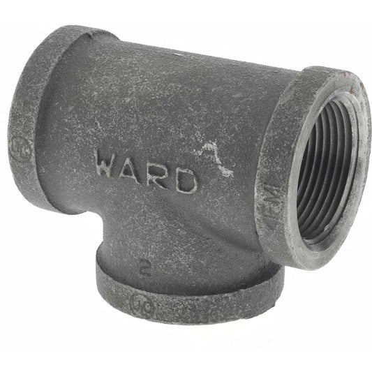 Value Collection B130 32 Size 1-1/4", Class 150, Malleable Iron Black Pipe Tee