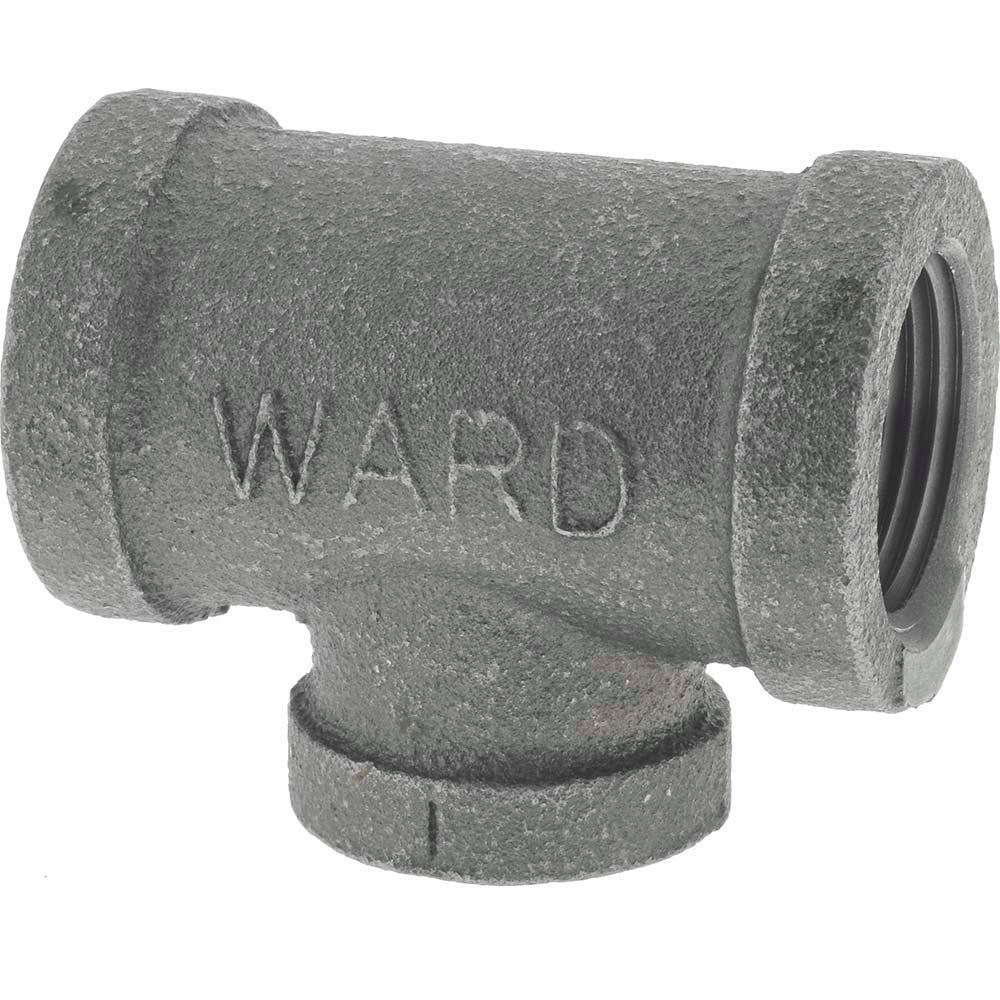 Value Collection B130R 20X15 Size 3/4 x 3/4 x 1/2", Class 150, Malleable Iron Black Pipe Reducing Tee