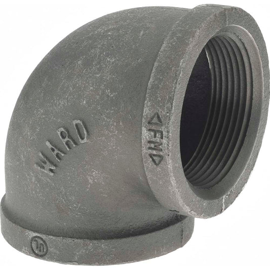 Value Collection B90 65 Black 90 &deg Elbow & Reducing Elbow 2-1/2", Threaded