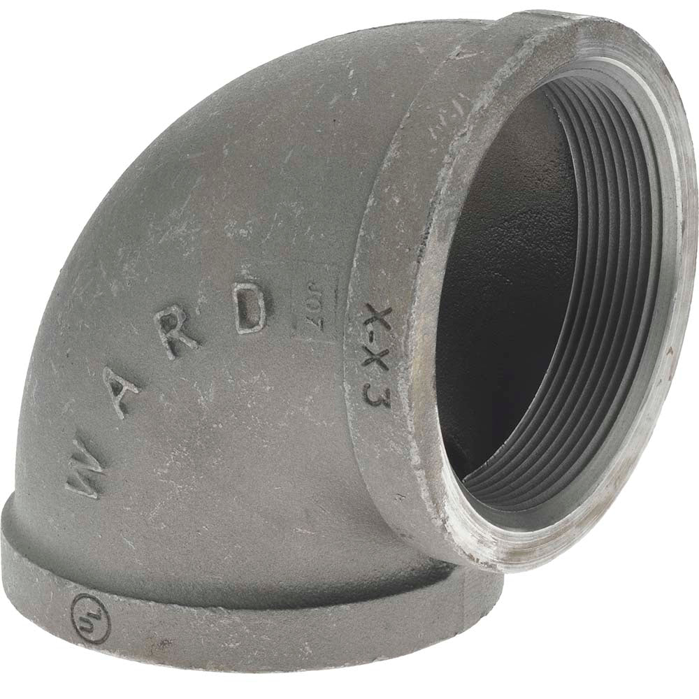 Value Collection B90 100 Black 90 &deg Elbow & Reducing Elbow 4", Threaded