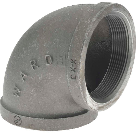 Value Collection B90 100 Black 90 &deg Elbow & Reducing Elbow 4", Threaded