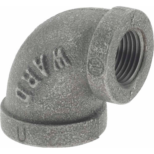Anvil 0310007406 Black 90 deg Reducing Elbow 1/2 x 3/8", Threaded