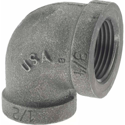 Value Collection B90R 20X15 Size 3/4 x 1/2", Class 150, Malleable Iron Black Pipe Reducing Elbow