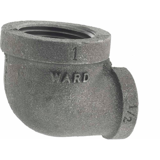 Anvil 0310008602 Black 90 deg Reducing Elbow 1 x 1/2", Threaded