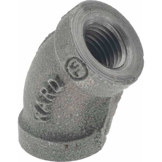 Value Collection B120 8 Black 45 &deg Elbow 1/4", Threaded