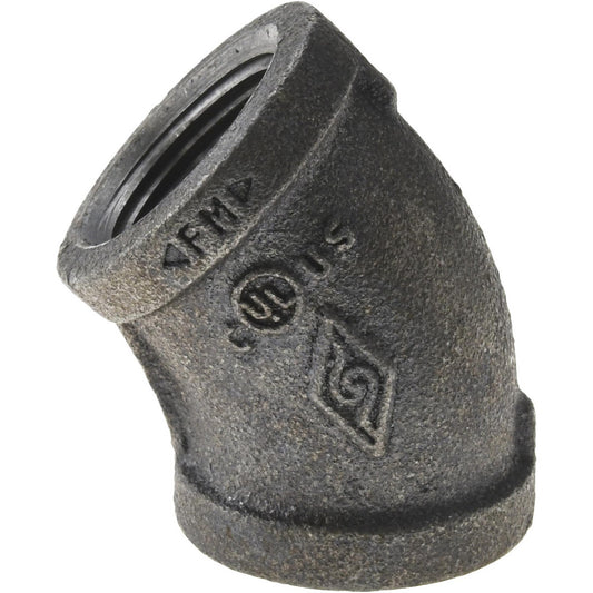 Value Collection B120 20 Black 45 &deg Elbow 3/4", Threaded