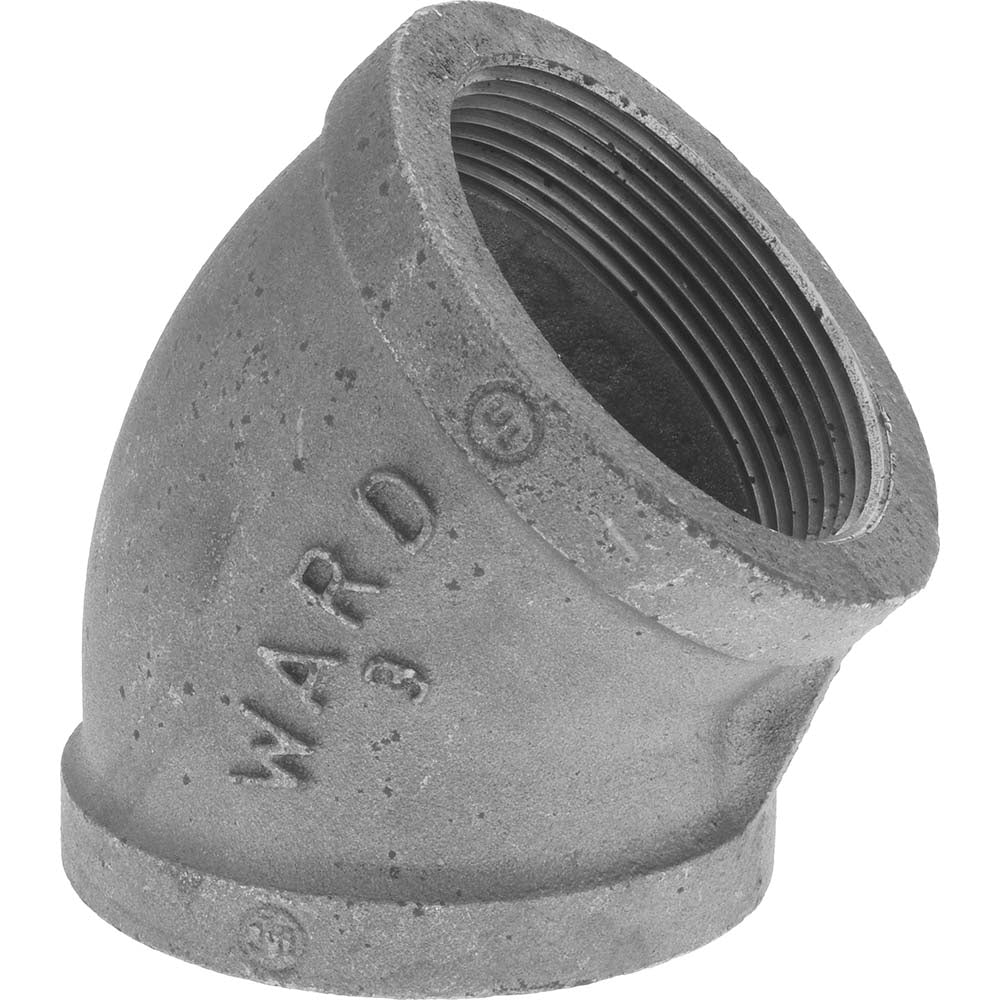 Value Collection B120 80 Black 45 &deg Elbow 3", Threaded
