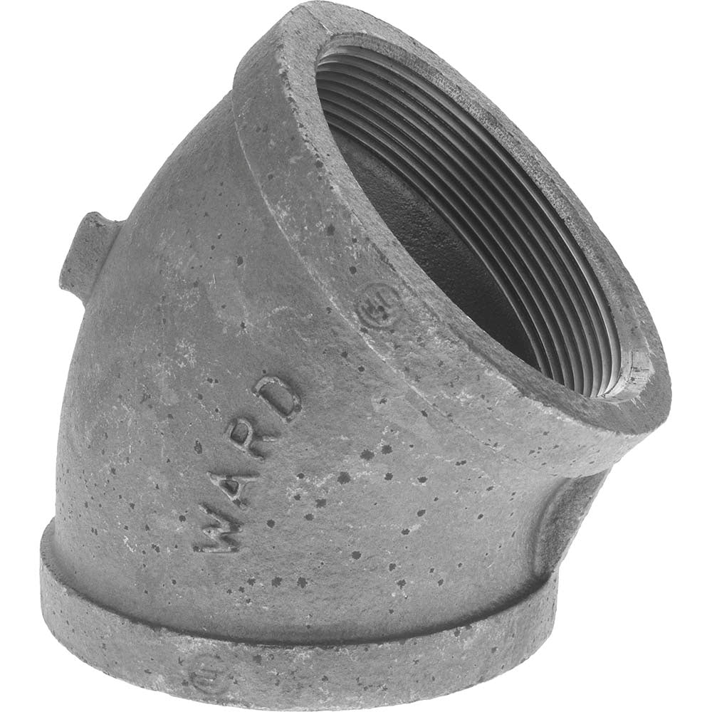 Value Collection B120 100 Size 4", Class 150, Malleable Iron Black Pipe 45&deg Elbow