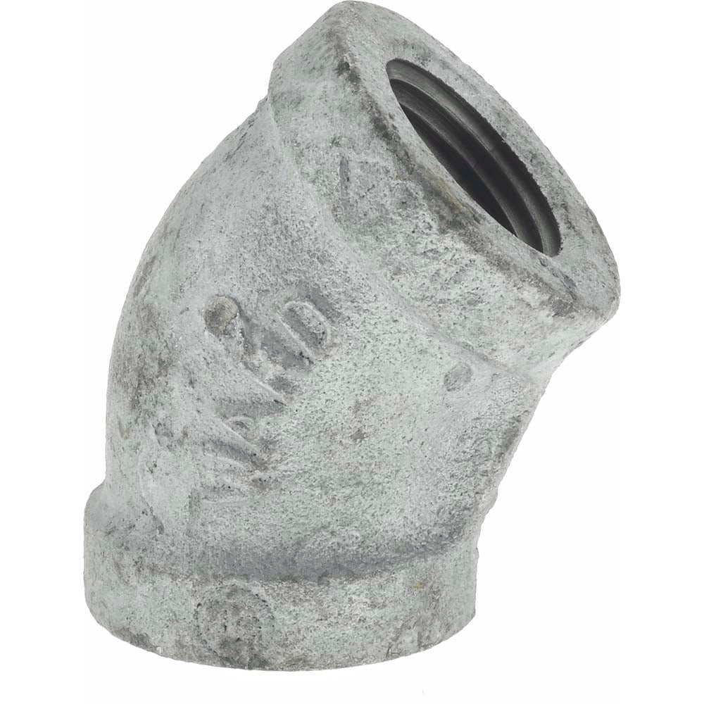 Value Collection G120 15 Malleable Iron Pipe 45 &deg Elbow 1/2" Fitting
