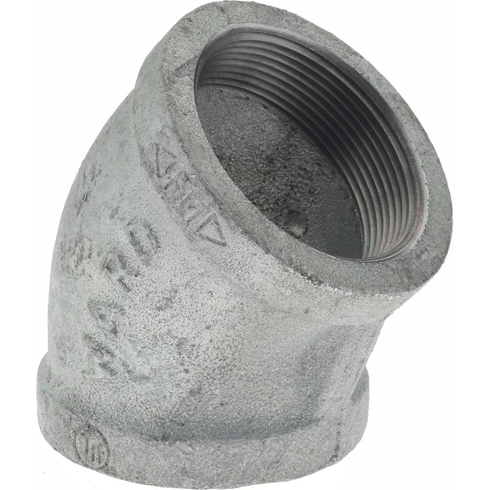 Value Collection G120 50 Malleable Iron Pipe 45 &deg Elbow 2" Fitting