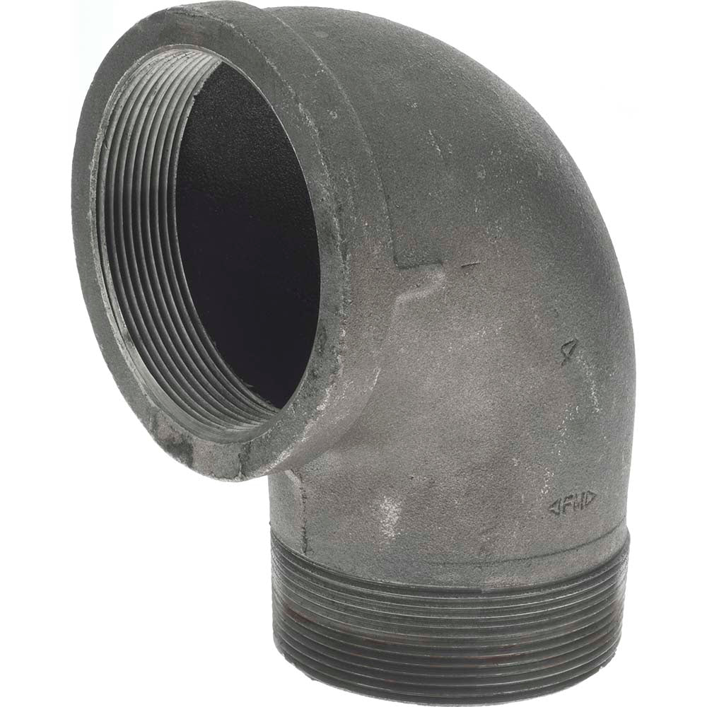 Value Collection B92 100 Black 90 &deg Street Elbow 4", Threaded