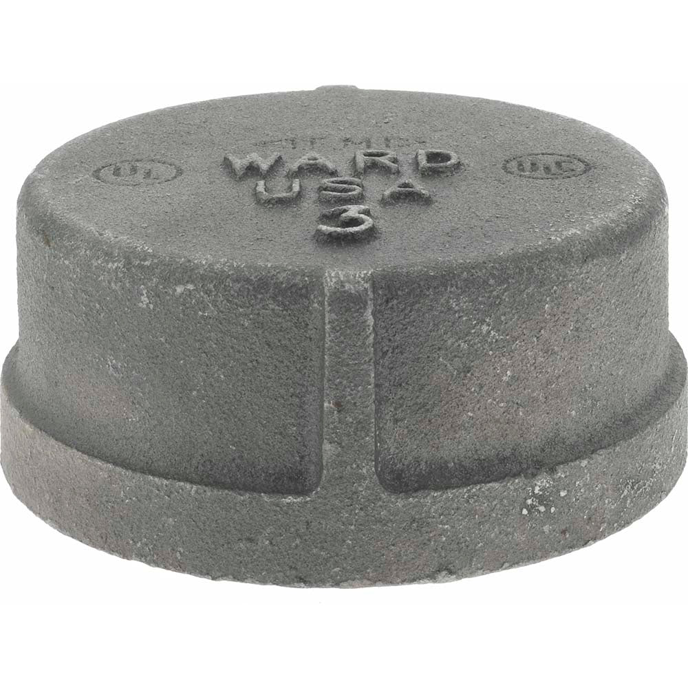 Value Collection B300 80 Black End Cap 3", Threaded